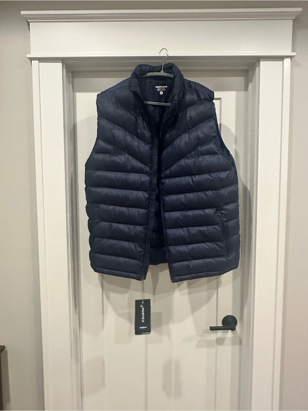 Natan Navy Quilted Puffer Vest